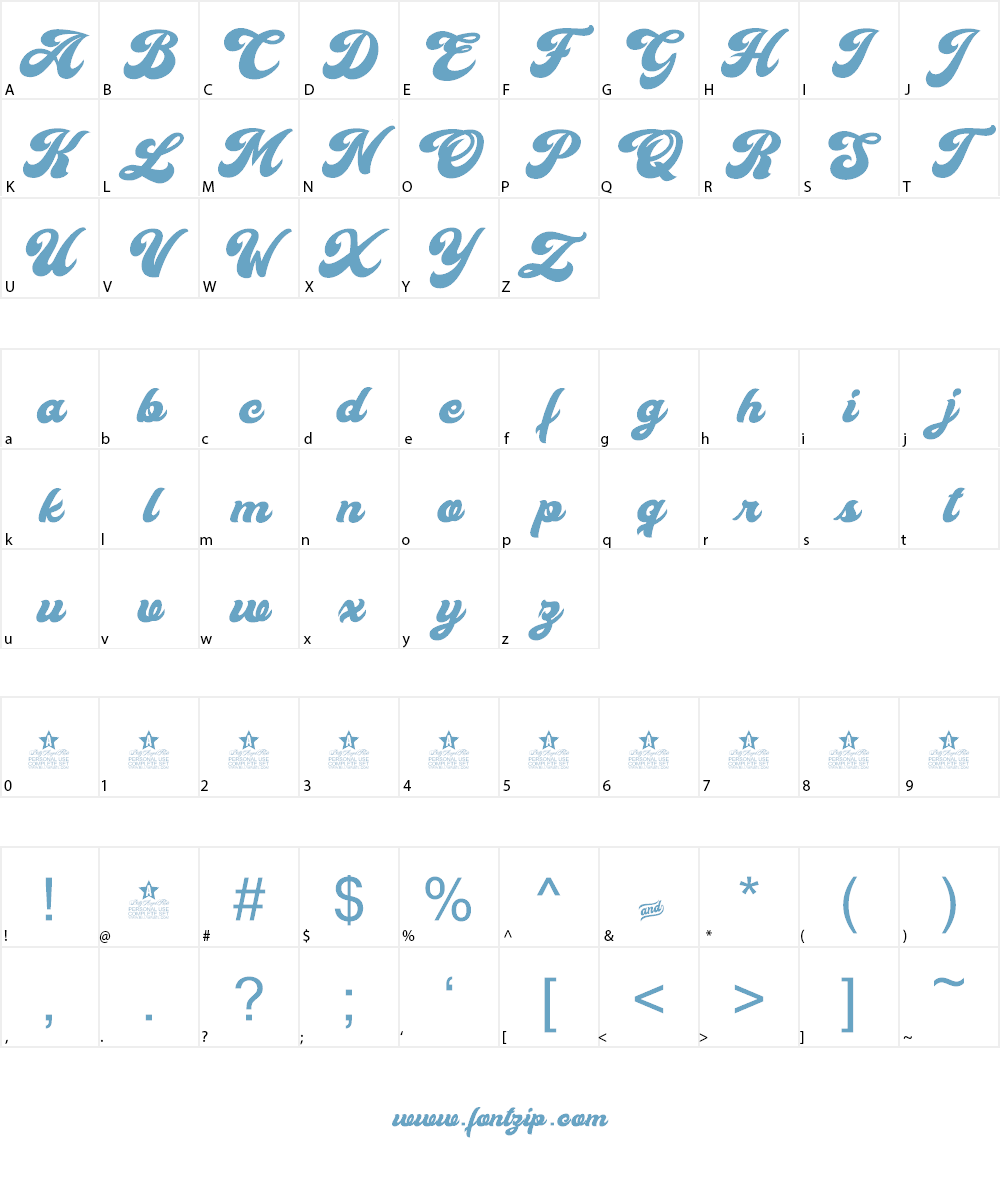 Cherry and Kisses Personal Use Font Character